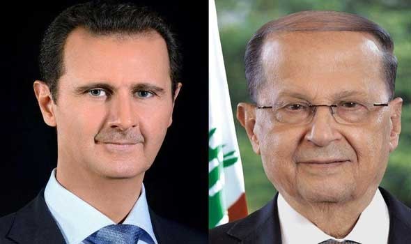  العرب اليوم - عون يبحث مع الأسد ترسيم الحدود البحرية مع إسرائيل
