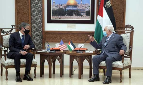  العرب اليوم - الرئيس الفلسطيني يتلقى اتصالا هاتفيا من وزير الخارجية الأميركي