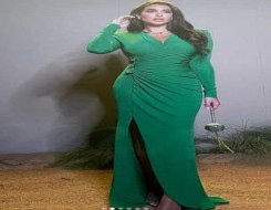  العرب اليوم - ياسمين صبري تتألق بالأخضر الملكي