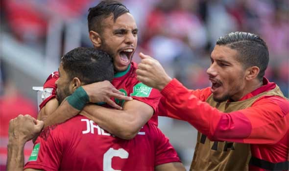 فرحة أمير قطر بتأهل المغرب التاريخي لربع نهائي المونديال