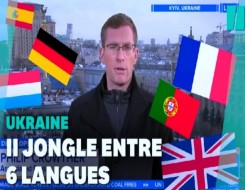  العرب اليوم - مراسل تلفزيوني يُغطي الأزمة الأوكرانية بست لغات يخطف الأضواء