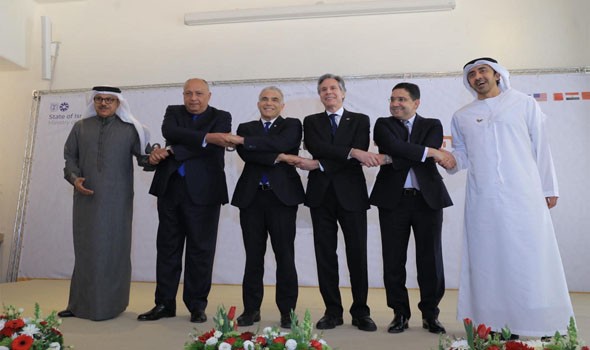  العرب اليوم - وزير الخارجية الإسرائيلي يعلن أن اجتماعه مع نظرائه الوزراء الأربعةً ركّز على مسألة ردع إيران