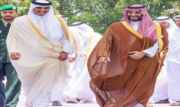 العرب اليوم - ولي العهد السعودي وأمير قطر يبحثان جهود وقف حرب غزة
