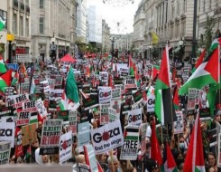 العرب اليوم - الآلاف يتظاهرون في واشنطن ولندن في "يوم التحرك العالمي" من أجل غزة
