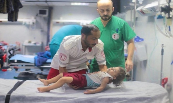  العرب اليوم - استشهاد 4 أطفال فى مستشفى كمال عدوان بسبب سوء التغذية