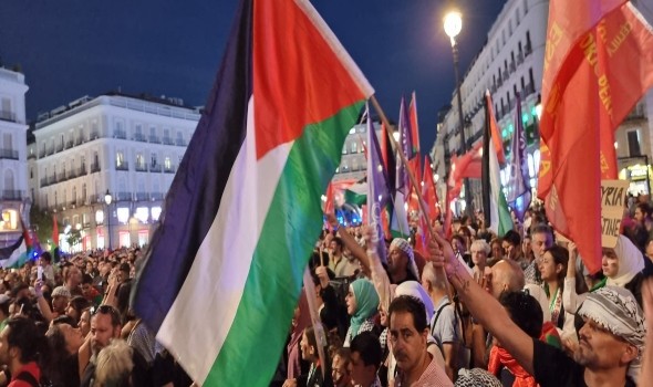  العرب اليوم - تظاهرات عدة في فرنسا "تضامنا مع أبناء غزة"
