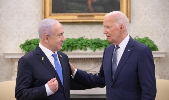  العرب اليوم - بايدن يٌناقش هاتفياً مع رئيس الوزراء الإسرائيلي عمليات نشر عسكري دفاعي أميركي لدعّم إسرائيل