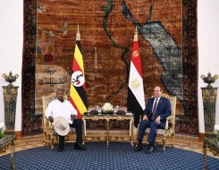  العرب اليوم - السيسي يستقبل رئيس أوغندا ويؤكد على أنه لا مساس بحصة مصر من مياه النيل ويبحث مع موسيفيني تعزيز التعاون الثنائي