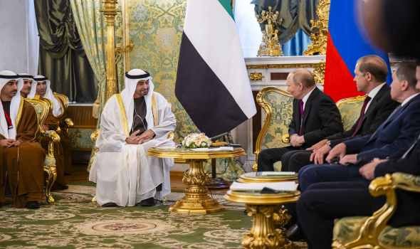  العرب اليوم - محمد بن زايد وبوتين يبحثان تعزيز الشراكة الإستراتيجية بين الإمارات وروسيا