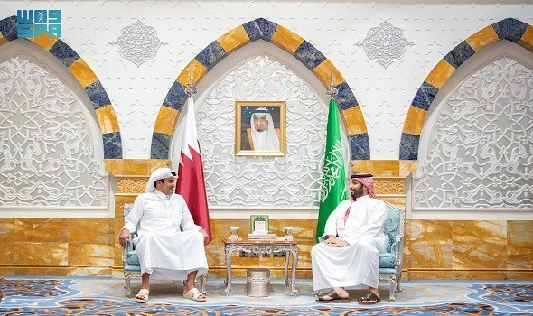  العرب اليوم - محمد بن سلمان يستقبل أمير قطر في جدة لبحث تطورات المنطقة