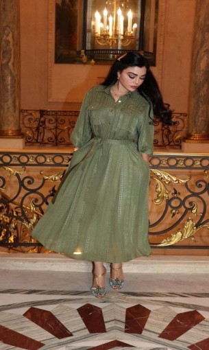 العرب اليوم - هيفاء وهبي تتألق بإطلالات خضراء مستوحاة من جمال الربيع